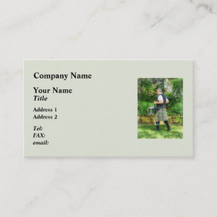 Music - Drummer in Pipe Band Business Card