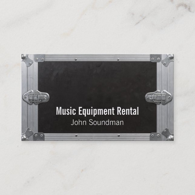 music equipment rental business card (Front)