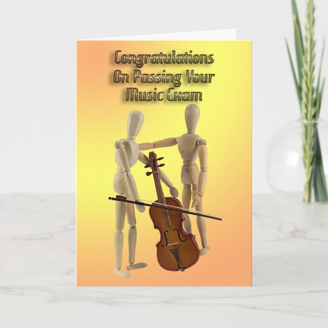 Music exam congratulations card (Front)