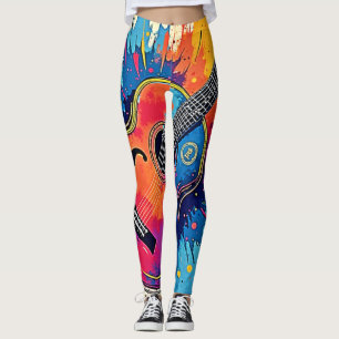 Music Explodes in Colour Vibes Leggings