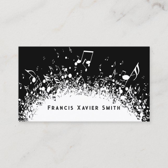 music explosion background business card (Front)