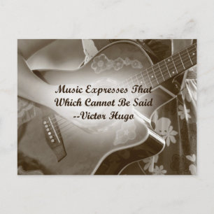Music Expresses that guitar photo saying Postcard