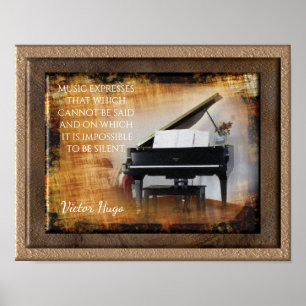 Music Expression -- Victor Hugo Quote - Art Print