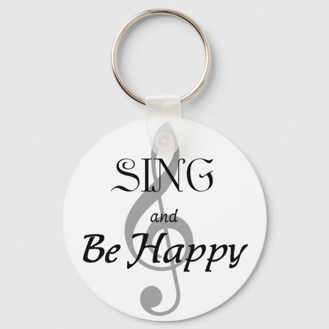 Music Expressions "SING and Be Happy" Keychain (Front)