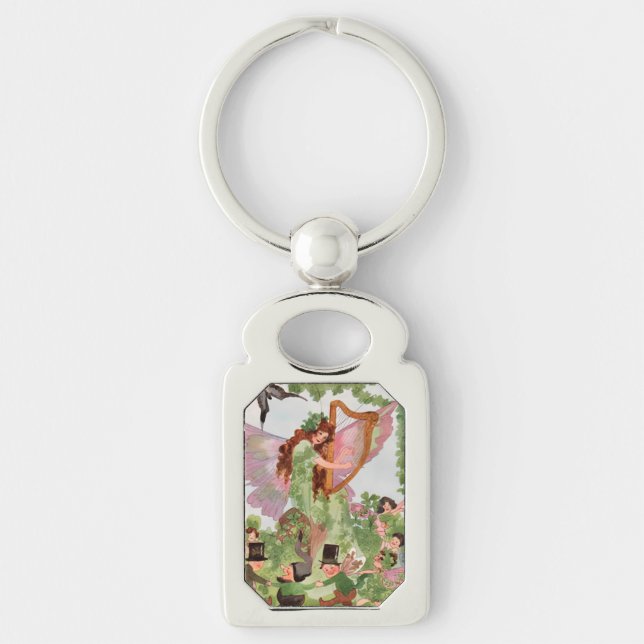 Music Faerie Playing Music Keychain (Front)
