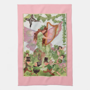 Music Faerie Playing Music  Kitchen Towel