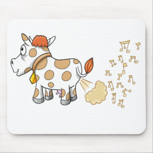 Music Farting Cow Mouse Pad