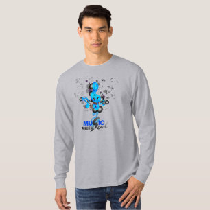 Music Feeds My Soul Men's Long Sleeve T-Shirt