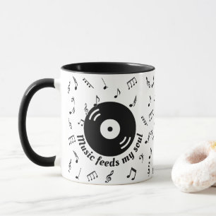 Music Feeds My Soul Vinyl Album 2 Mug