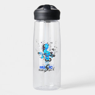 Music Feeds My Soul   Water Bottle