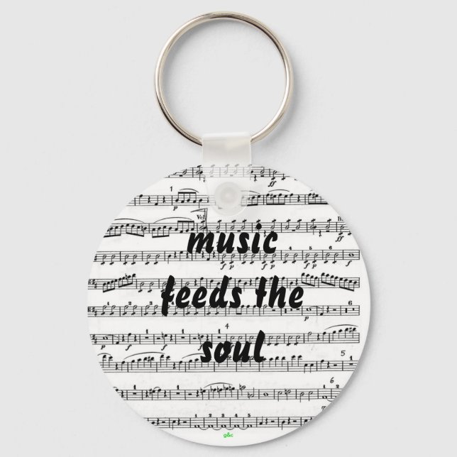 Music Feeds the Soul Keychain (Front)