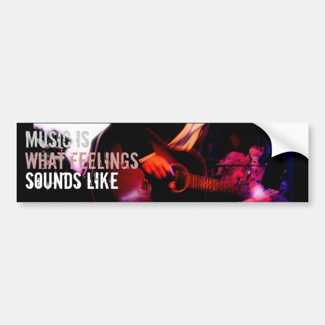 Music Feelings Bumper Sticker (Front)