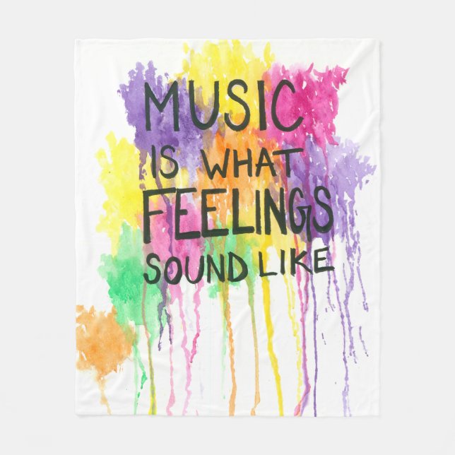Music & Feelings Fleece Blanket (Front)