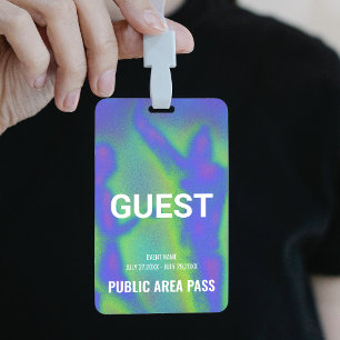 Music Festival Party Guest Pass Event Badge