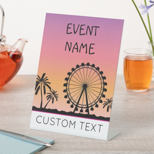 Music Festival Pedestal Table or Food Sign (In SItu)