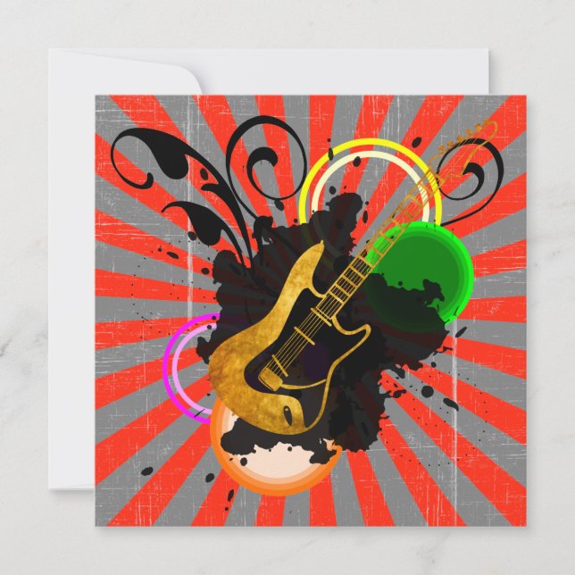 Music Fever Birthday Party Invitation (Front)