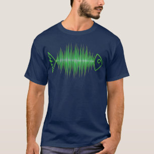 Music Fish Pulse Rate Frequency Dance House Techno T-Shirt