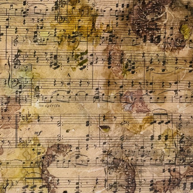 Music Floral Grunge Decoupage Botanical  Tissue Paper (Creator Uploaded)