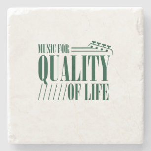 Music For Quality Of Life Stone Coaster