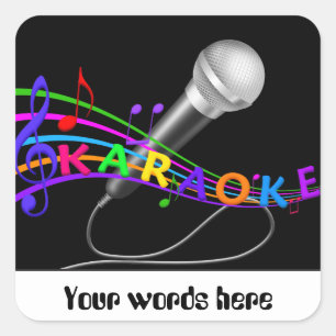 Music fun Karaoke customizable sticker add words