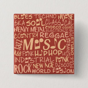 Music Genres Word Collage button