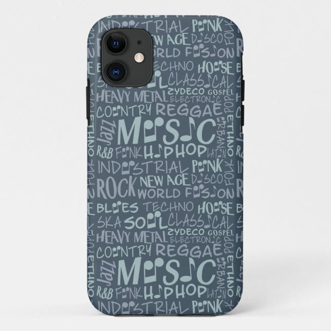 Music Genres Word Collage cases (Back)