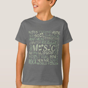 Music Genres Word Collage shirts & jackets