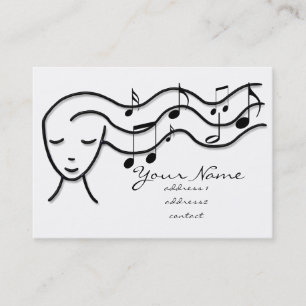 music girl business card