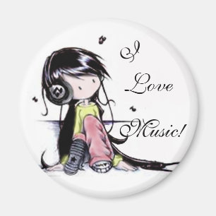 Music girl magnet