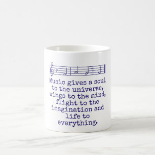 Music Gives A Soul - Music Quote Coffee Mug