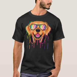 Music Golden Retriever Dj With Headphones Musical  T-Shirt