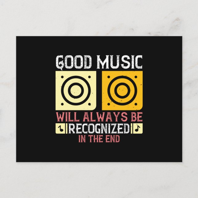 Music - Good Music Will Be Recognized Postcard (Front)