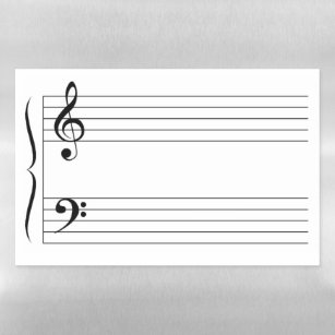 Music Grand Staff Staves Lines System Blank Empty Magnetic Dry Erase Sheet