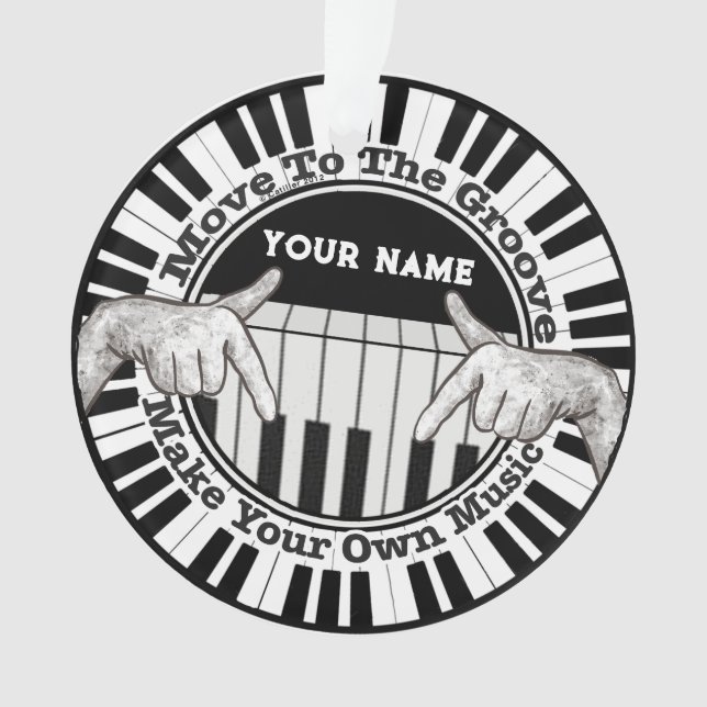 Music Groove  Ornament (Front)
