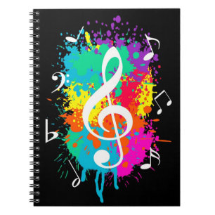 Music grunge notebook