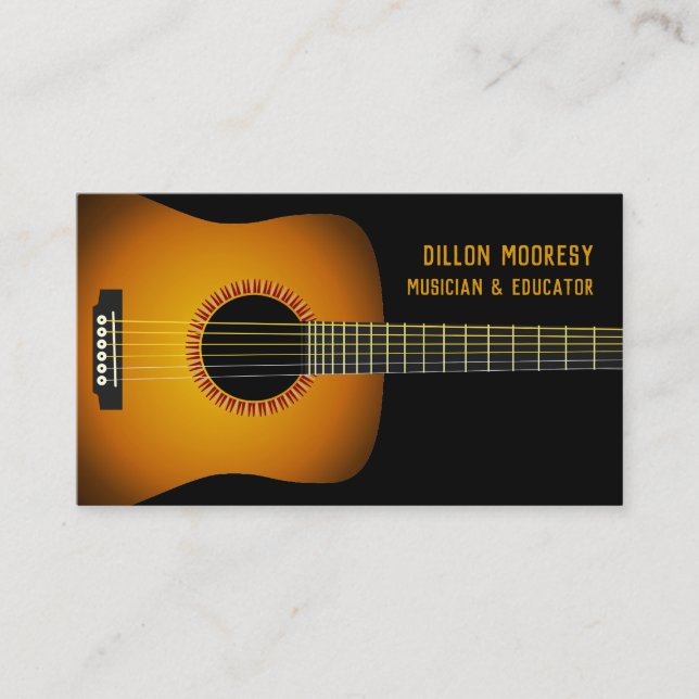 Music Guitar Business Card (Front)