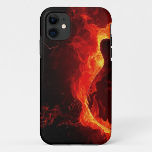 music guitar flames fire note dance Destiny'S iPhone 11 Case