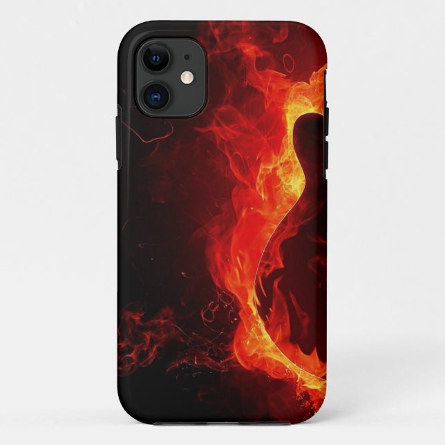 music guitar flames fire note dance Destiny'S Case-Mate iPhone Case (Back)