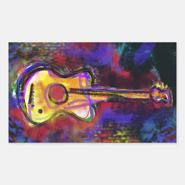 music guitar instrument sticker (Front)