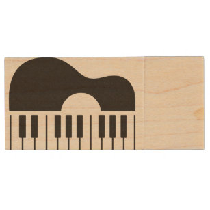 Music Guitar Piano Teacher Singer  Musician Wood USB Flash Drive