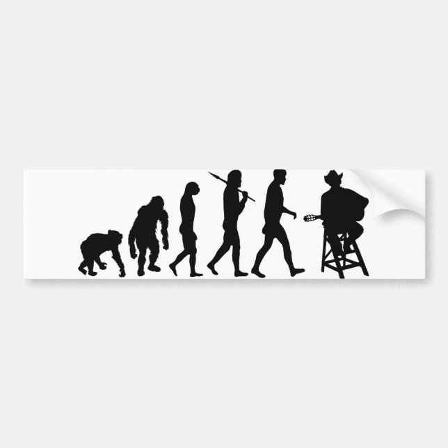 Music Guitar Player Bumper Sticker (Front)