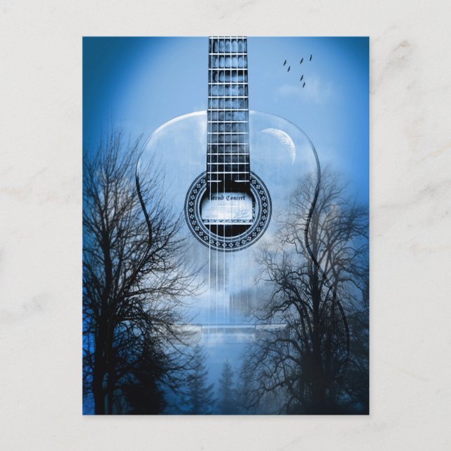 music guitar postcard (Front)