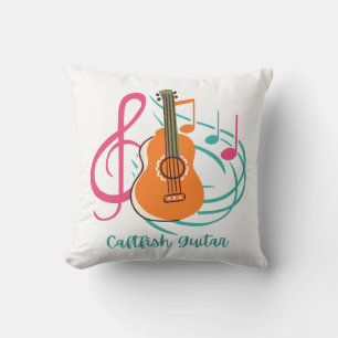 Music Guitar Throw Pillow