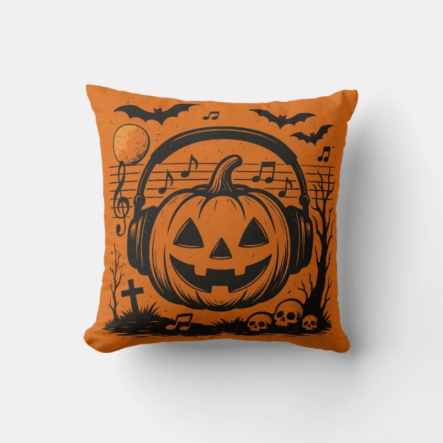 music halloween pillow (Front)