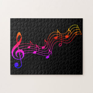 Music Hard Challenging Treble Clef Difficult Jigsaw Puzzle