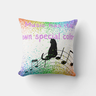 Music has its own special colour pillow