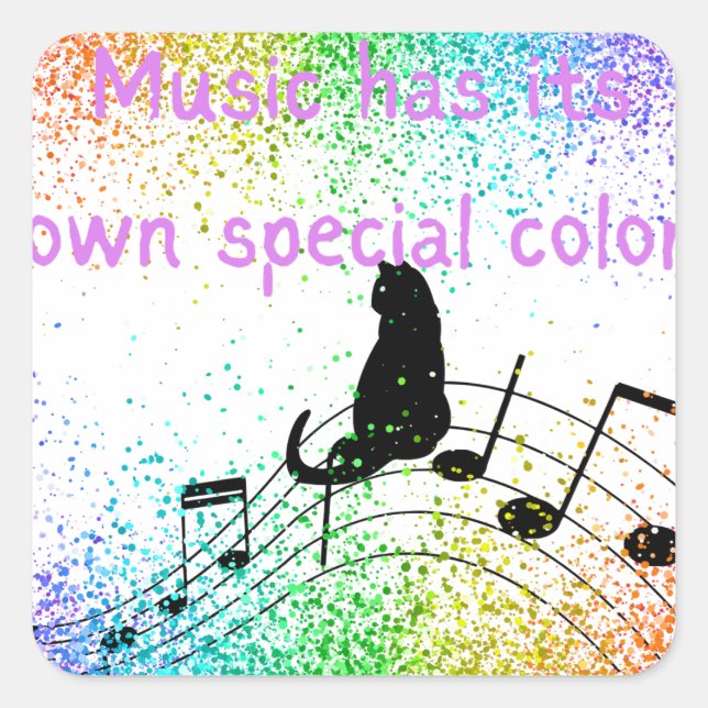  "Music has its own special colour" sticker (Front)