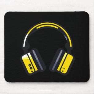 Music Headphone City Rhyme Wonderful Vibes Vector Mouse Pad