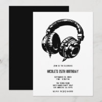 Music Headphones Dance Party DJ Birthday Party