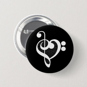 Music Heart - I Love Music 2 Inch Round Button